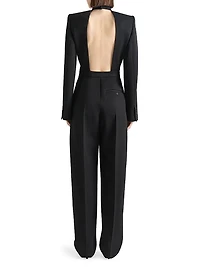 Jumpsuit Wool with Open Back