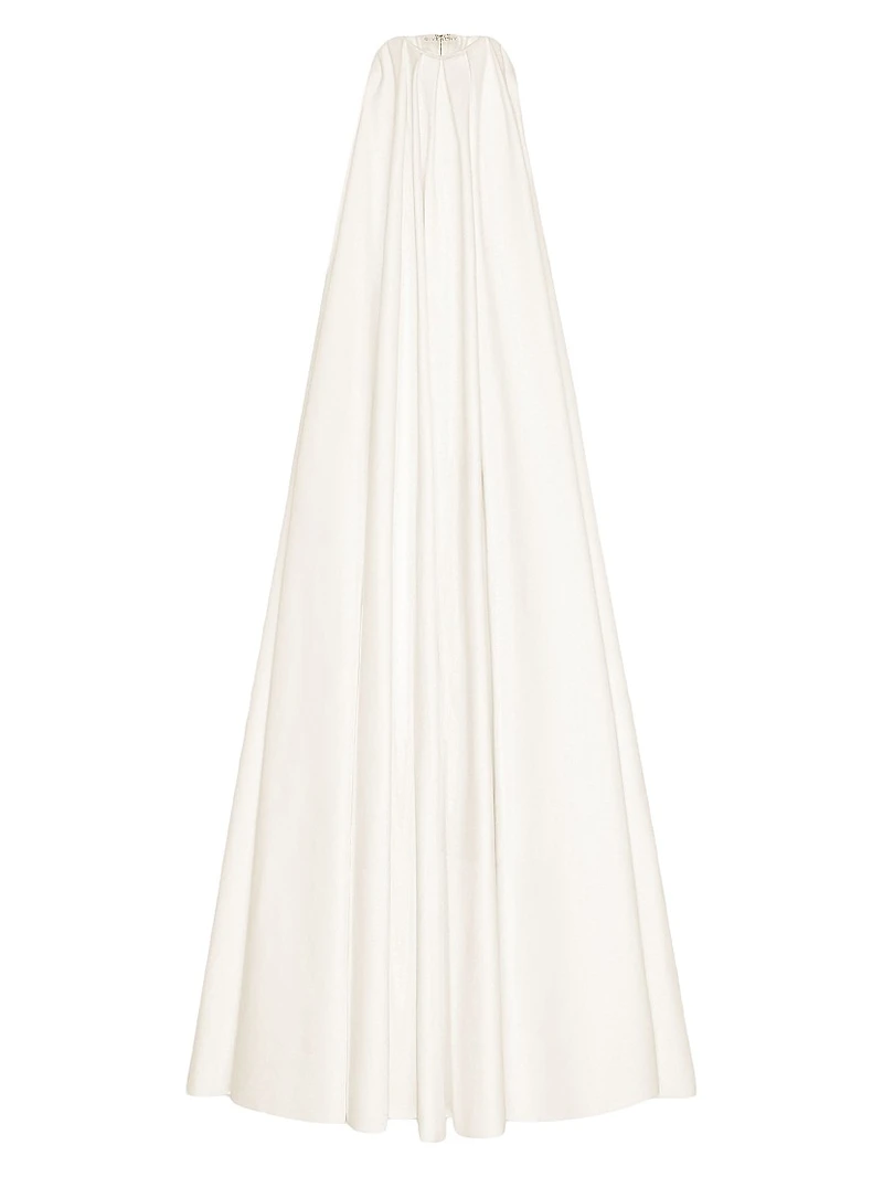Draped evening dress nappa leather