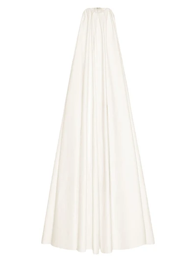 Draped evening dress nappa leather