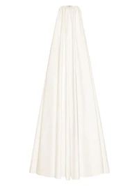 Draped evening dress nappa leather