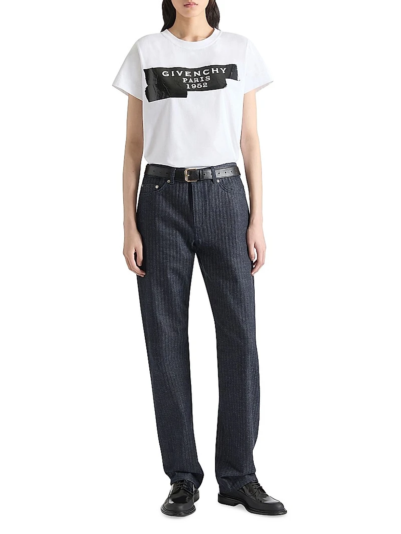 Boyfriend Jeans Herringbone Denim