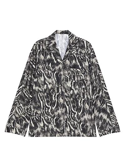 Pyjama Shirt Silk with Animal Print