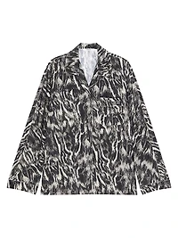 Pyjama Shirt Silk with Animal Print