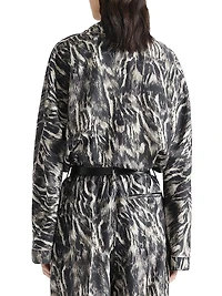 Pyjama Shirt Silk with Animal Print