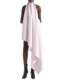 Asymmetric Draped Evening Dress Nappa Leather