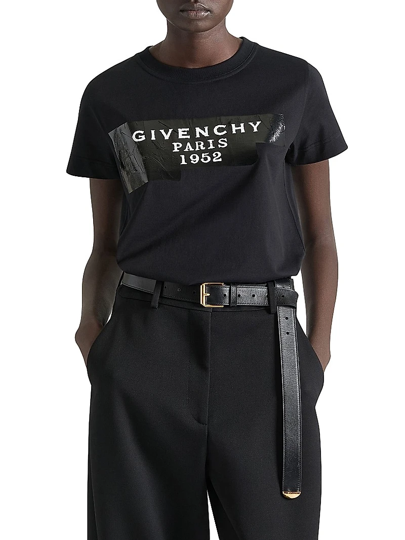 T-Shirt Cotton with Givenchy Tape