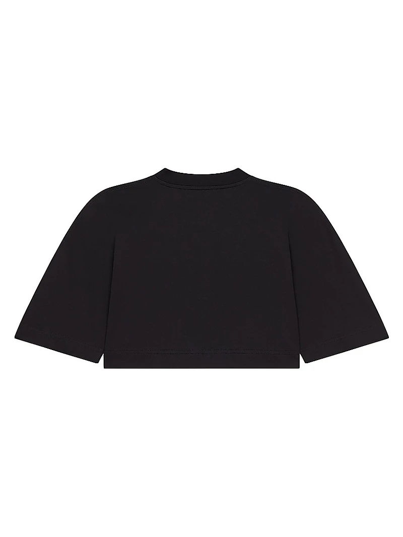 Cropped Fit T-Shirt Cotton with Givenchy Tape