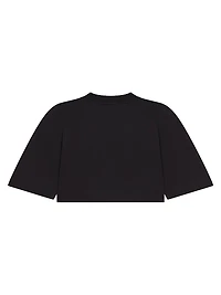 Cropped Fit T-Shirt Cotton with Givenchy Tape
