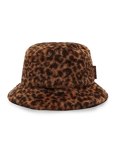 Bucket Hat Jacquard Knit Alpaca and Wool Teddy Fabric