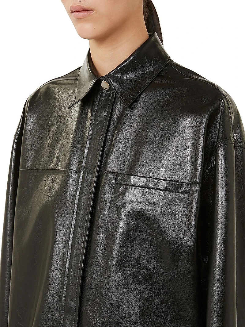 Oversized Nappa Leather Shirt