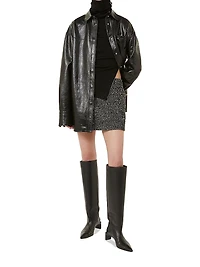 Oversized Nappa Leather Shirt