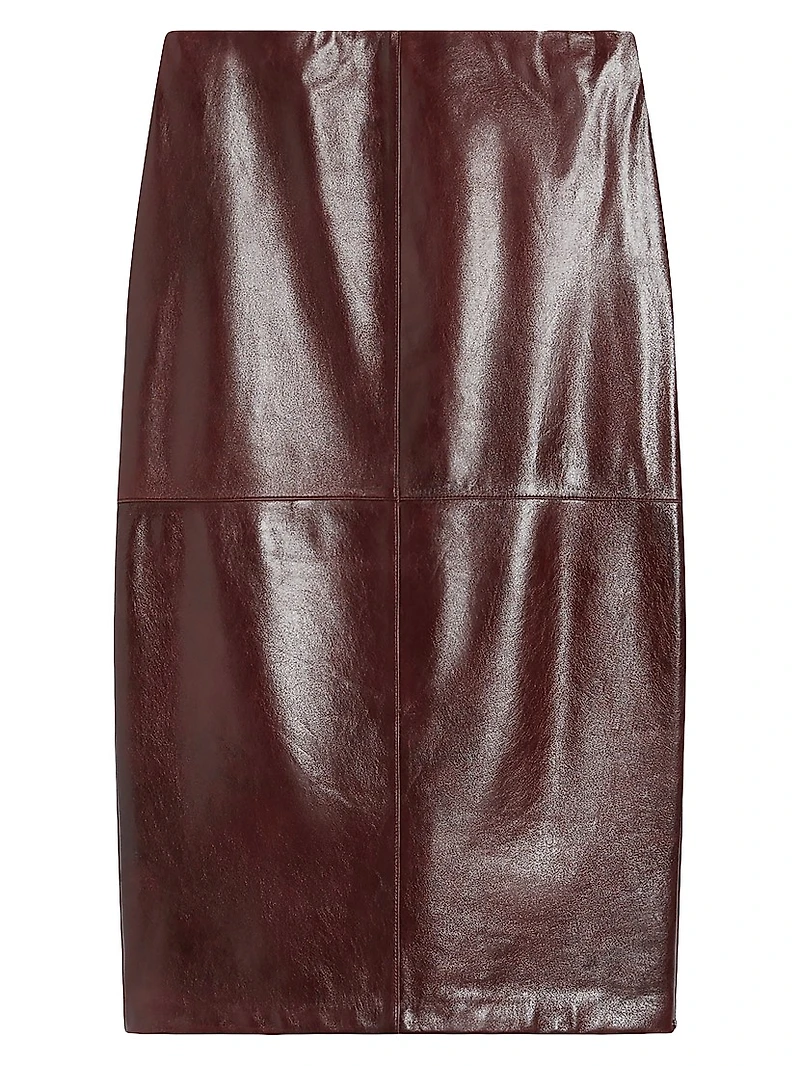 Midi Leather Skirt