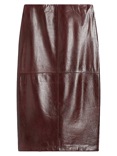 Midi Leather Skirt