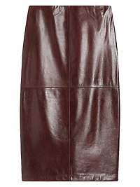 Midi Leather Skirt