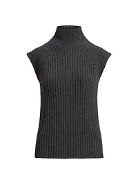 Lofty Rib-Knit Cashmere Top
