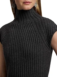 Lofty Rib-Knit Cashmere Top