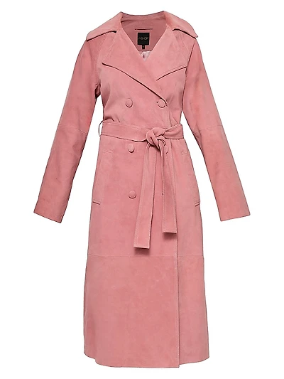 Candy Supersuede Trench Coat