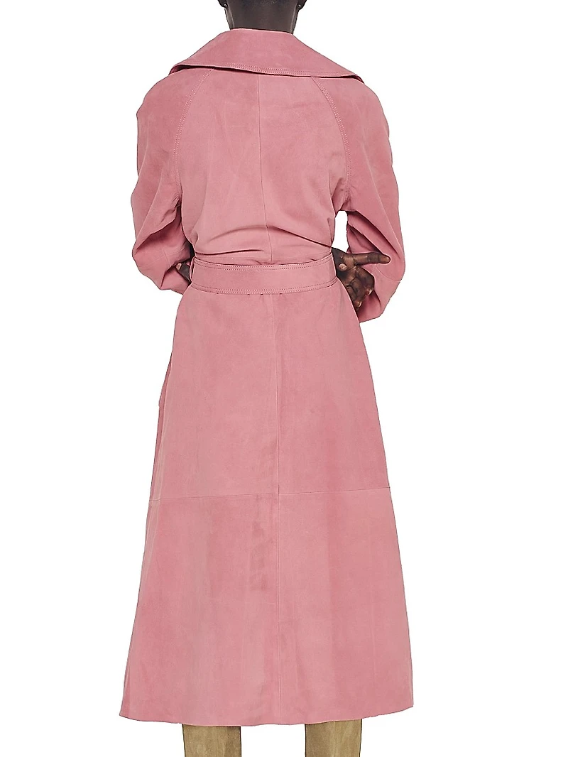 Candy Supersuede Trench Coat