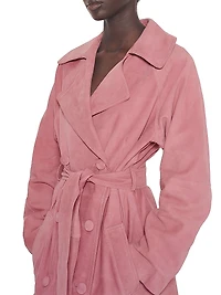 Candy Supersuede Trench Coat