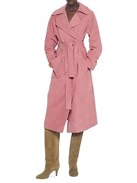 Candy Supersuede Trench Coat