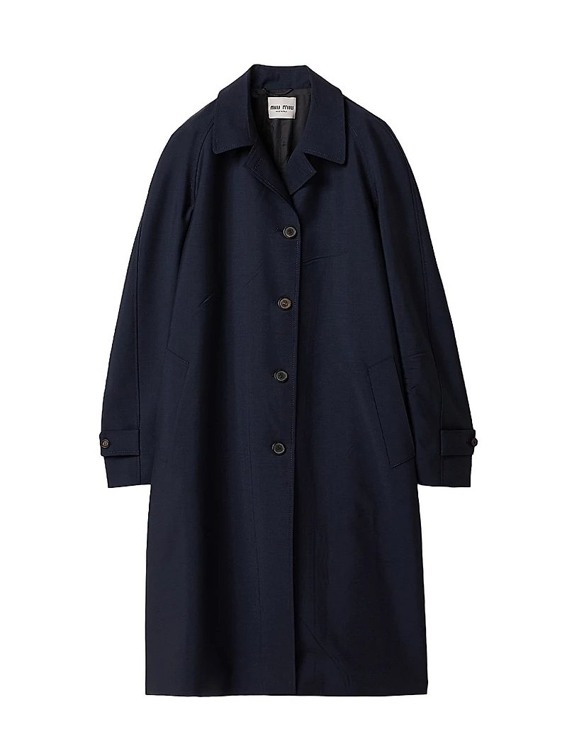 Single Breasted Kid Mohair Coat