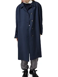Single Breasted Kid Mohair Coat