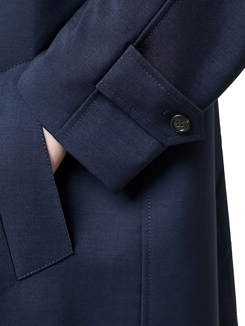 Single Breasted Kid Mohair Coat