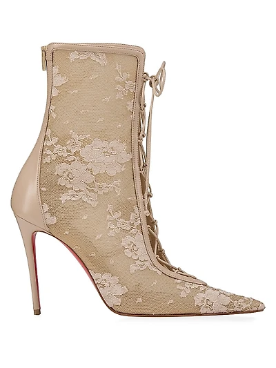 Km 100MM Lace and Leather Boots