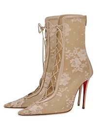 Km 100MM Lace and Leather Boots