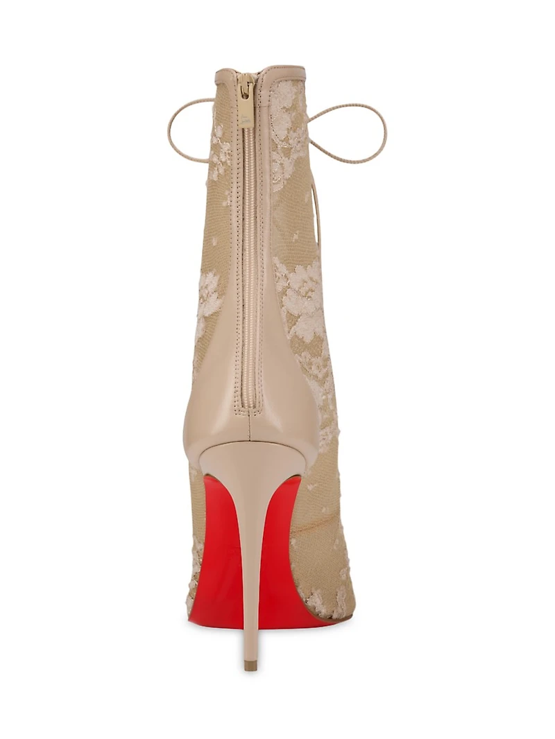 Km 100MM Lace and Leather Boots