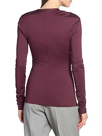 Twisted Cut-Out Stretch-Jersey Top