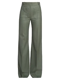 Alina Stretch-Wool Wide-Leg Trousers