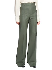 Alina Stretch-Wool Wide-Leg Trousers