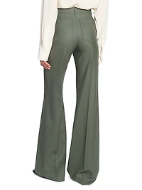 Alina Stretch-Wool Wide-Leg Trousers