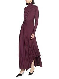 Twisted Stretch-Jersey Maxi Dress
