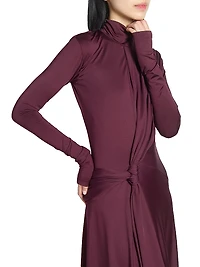 Twisted Stretch-Jersey Maxi Dress