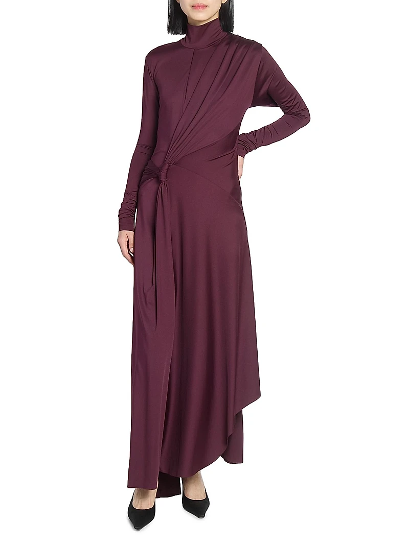 Twisted Stretch-Jersey Maxi Dress
