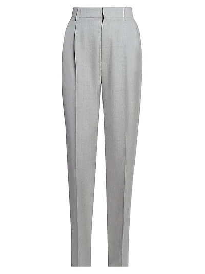 Wool-Cashmere High-Rise Wide-Leg Trousers
