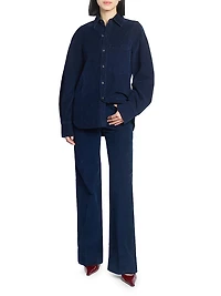Alina Corduroy High-Rise Straight-Leg Jeans