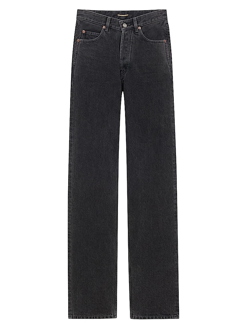 V-Waist Long Baggy Jeans