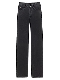 V-Waist Long Baggy Jeans