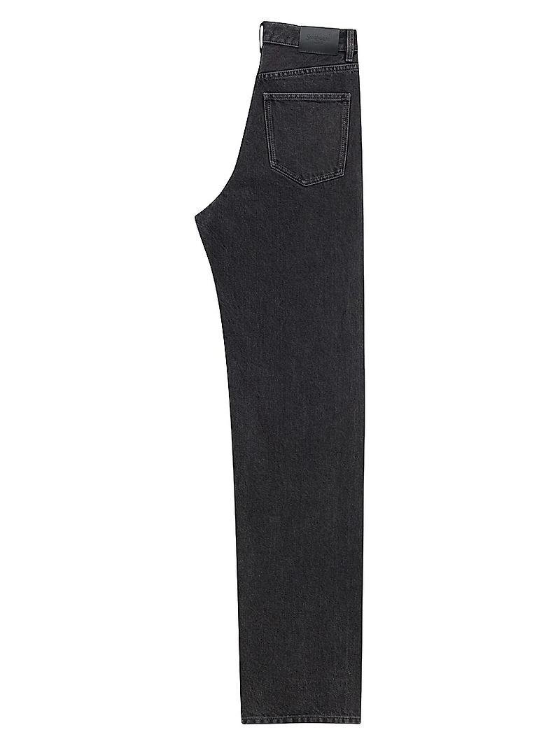 V-Waist Long Baggy Jeans