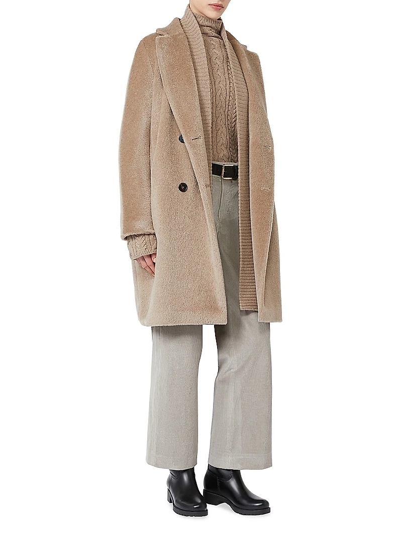 Roseto Alpaca-Blend Double-Breasted Coat