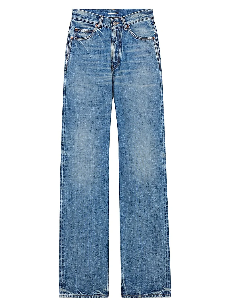 V-Waist Long Baggy Jeans