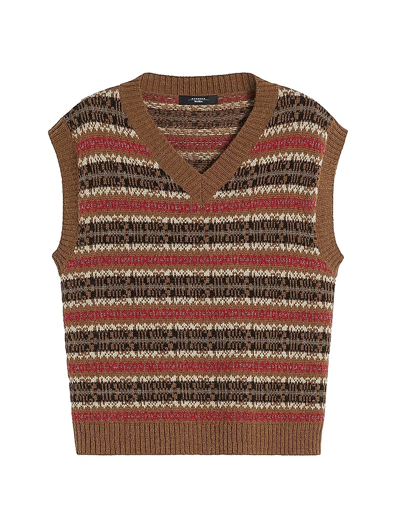 Wool and Alpaca Jacquard Gilet