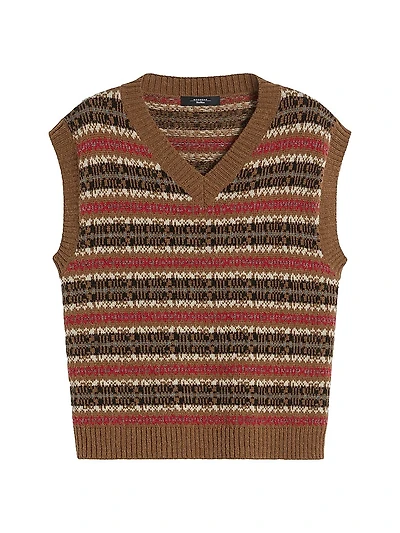 Wool and Alpaca Jacquard Gilet