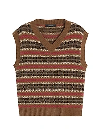 Wool and Alpaca Jacquard Gilet