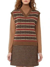 Wool and Alpaca Jacquard Gilet