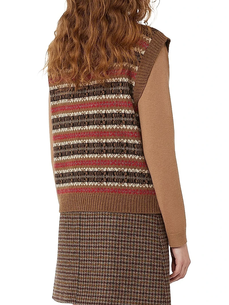 Wool and Alpaca Jacquard Gilet