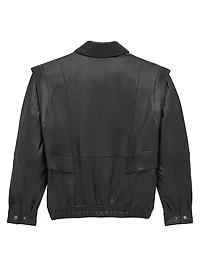 Bomber Jacket Bubbled Lambskin Leather